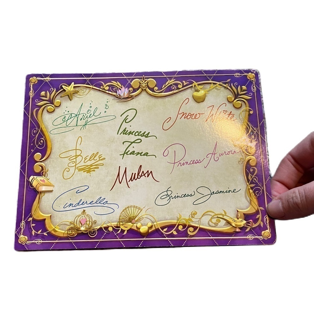 Disney Parks Epcot Akershus Royal Banquet Character Signature Card Princess